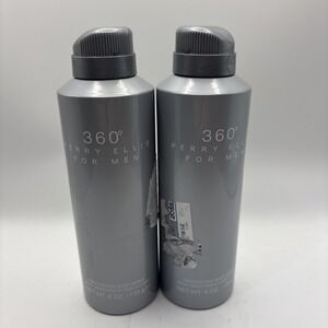 360 by Perry Ellis For Men Deodorizing Body Spray 6 Oz / 170 G 2 Pack NEW